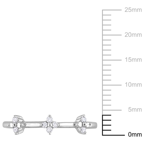 Amour 1/10 CT TW Diamond Promise Ring Silver - Size 7