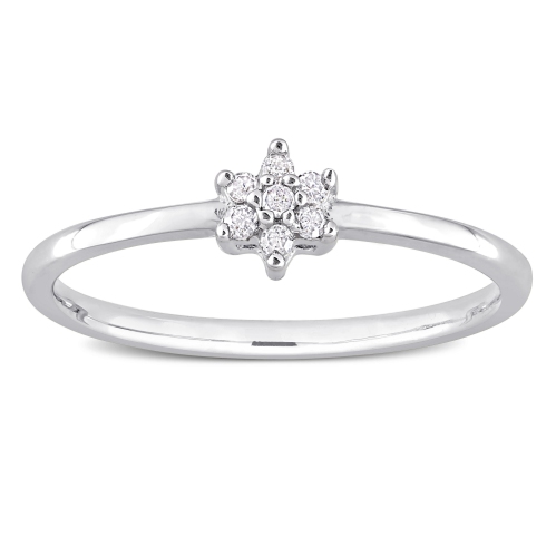 Amour Diamond Accent Promise Ring Silver - Size 8