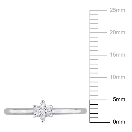 Amour Diamond Accent Promise Ring Silver - Size 8