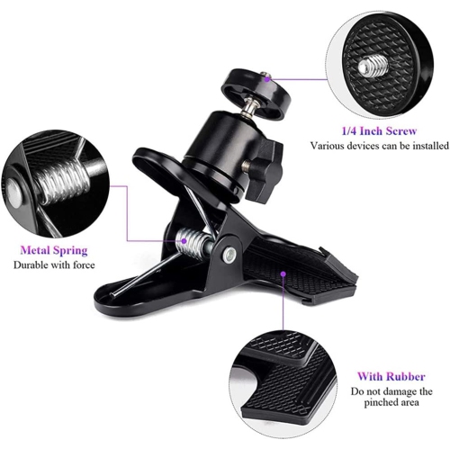 Trousse d'éclairage pour vidéoconférence, anneau lumineux à intensité réglable LED Lampe de conférence avec zoom pour travailler à distance/Diffusion