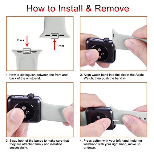 Bracelet de rechange en silicone de style alpin pour Apple Watch iWatch Series 1 à 10 SE Ultra, 42 mm 44 mm, 45 mm, 46 mm,