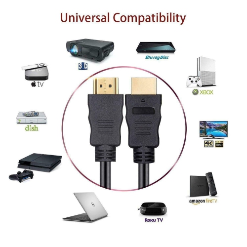 Premium HDMI Cable v2.0 3D Ultra HD 4K 10.2Gbps 1080p High Speed Ethernet