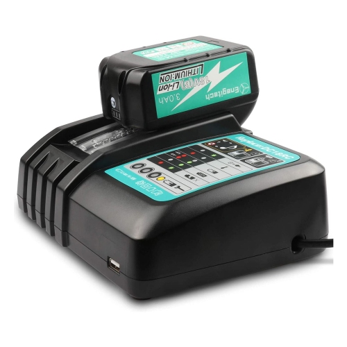 DC18RC 18&nbsp;V Chargeur de batterie de rechange pour Makita 18&nbsp;V Lithium ion LED compatible avec Makita 14,4&nbsp;V - 18&nbsp;V