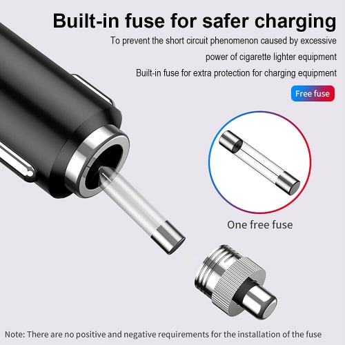 Chargeur USB-C pour l’auto, 2 prises pour allume-cigare, répartiteur 12 V, 80 W