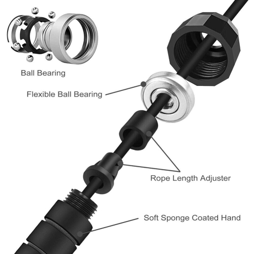 Corde à sauter ajustable avec câble à roulement à billes pour l’entraînement
