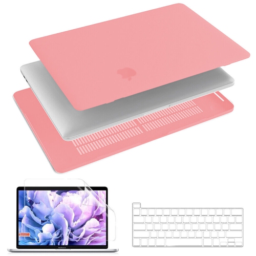YELLOW-PRICE  3 In 1 Case+Keyboard Cover+Screen Portector for New 2020 Macbook Pro 13 M1 In Pink