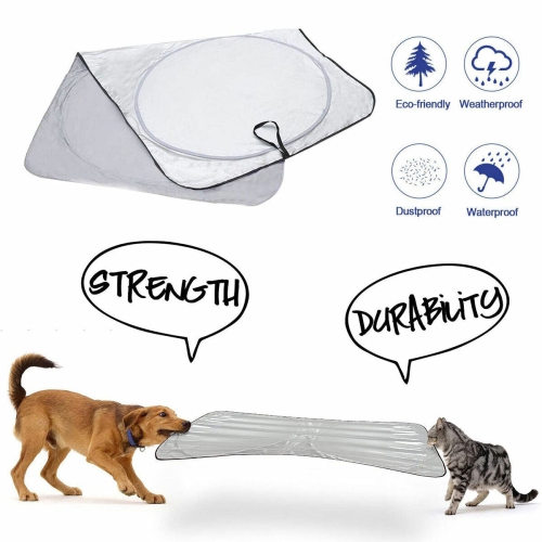 63"x35" Foldable 210T Windshield Sun Shade Provide Maximum UV and Sun Protection