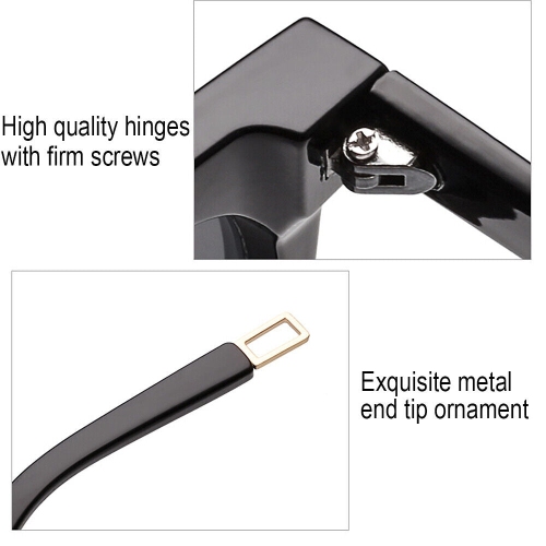 Ultra Thin Light Polarized Cat Eye Mirrored Sunglasses Oversized Frame for Women