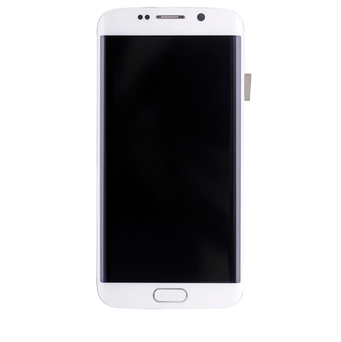 ESOURCE PARTS  Replacement Oled Assembly With Frame Compatible for Samsung Galaxy S6 Edge (CDma) (Service Pack) (White Pearl)