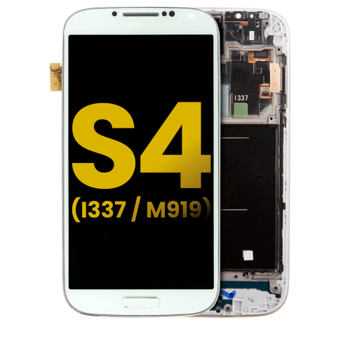 Replacement OLED Assembly With Frame Compatible For Samsung Galaxy S4 (I337 / M919) (AT&T & T-Mobile / Straight Talk) (White) by ESOURCE PARTS - Refurbished condition - Image 3
