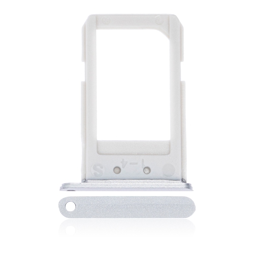 ESOURCE PARTS  Replacement Sim Card Tray Compatible for Samsung Galaxy S6 Edge Plus (White Pearl / Silver)