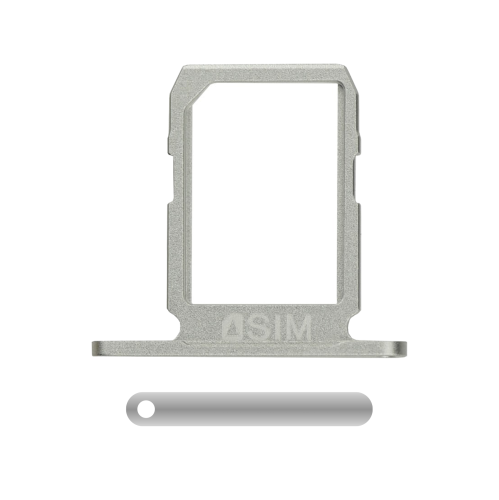 ESOURCE PARTS  Replacement Sim Card Tray Compatible for Samsung Galaxy S6 (Silver)