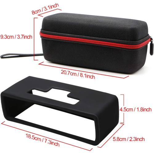 Carry Case for Bose Soundlink Mini 1/2 Bluetooth Speaker Travel Hard Carrying Shockproof Case with Wrist Strap Black