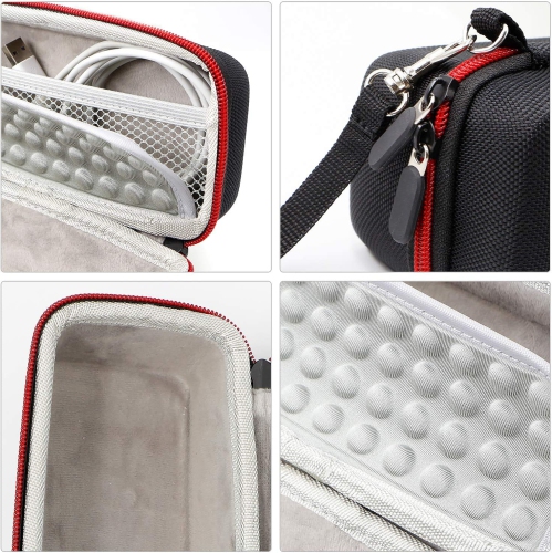 Carry Case for Bose Soundlink Mini 1/2 Bluetooth Speaker Travel Hard Carrying Shockproof Case with Wrist Strap Black