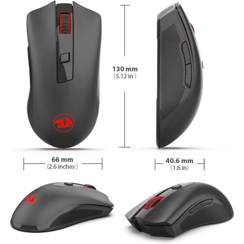 GENERIC  M652-Ba Wireless Gaming Mouse And Mouse Pad Set, 5 Adjustable Dpi Leve Portable 2.4G Wireless Optical Mouse