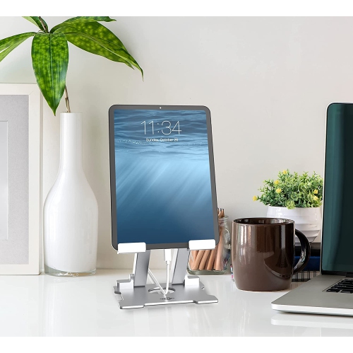 KABCuality Tablet Stand,Adjustable Foldable Eye-Level Aluminum Solid Up to 13.5-in Tablets Holder for Microsoft
