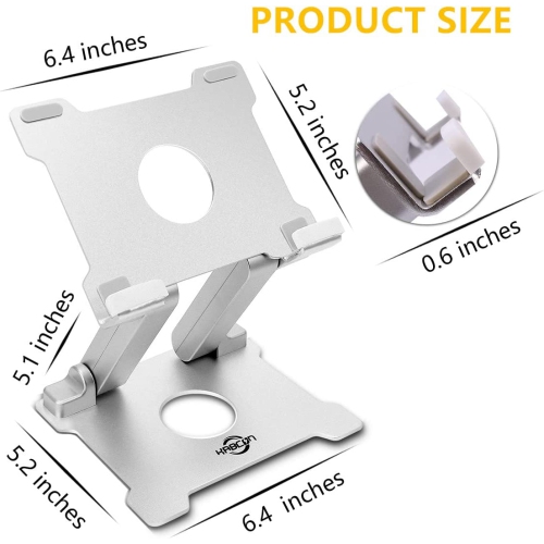 KABCuality Tablet Stand,Adjustable Foldable Eye-Level Aluminum Solid Up to 13.5-in Tablets Holder for Microsoft