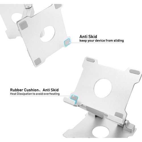 KABCuality Tablet Stand,Adjustable Foldable Eye-Level Aluminum Solid Up to 13.5-in Tablets Holder for Microsoft