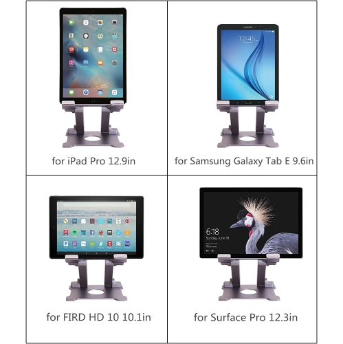 Tablet Stand, Adjustable Aluminum Tablets(7-13.5 inch) Holder for iPad 2017/2018,iPad Pro,Surface Pro Surface Pro