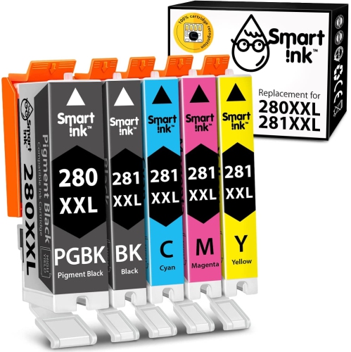GENERIC  Compatible Ink Cartridge Replacement for Canon Pgi 280 Pgi-280 Xxl Cli 281 Cli-281 ( Pgbk & Bk/c/m/y 5 Pack