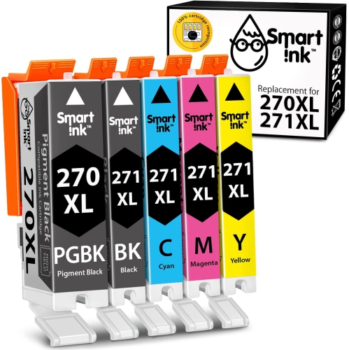 Compatible Ink Cartridge Replacement for Canon PGI 270 XL CLI 271 XL PGI-270XL CLI-271XL 5 Pack (PGBK &