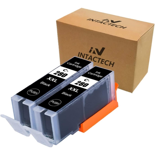 2 Pack Compatible with Canon PGI-280 PGBK PGI-280 XXL Black Ink Cartridges PGI 280 CLI 281 Ink Work for Canon