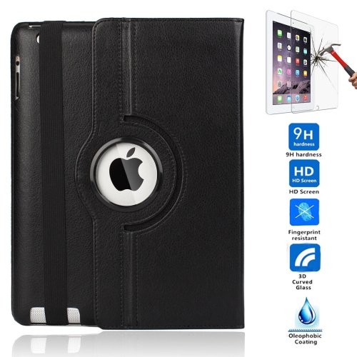 YELLOW-PRICE  360 Degree Leather Smart Folio Case + Tempered Glass for Ipad Air 4Th 10.9" 2020