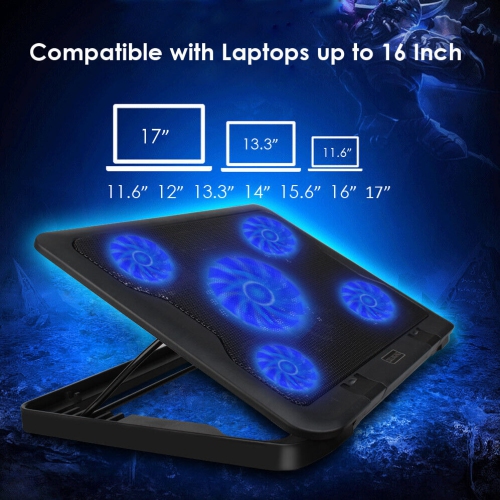 Laptop Cooling Fan Pad Cooler Mat for 13 15 17 inch Gaming Notebook With USB Hub