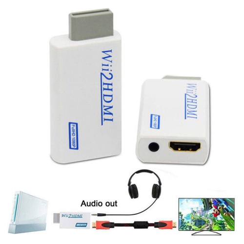 Adaptateur convertisseur Wii à HDMI sortie audio 3,5 mm HD 720p 1080p haut de gamme