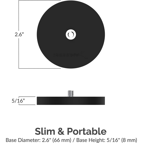 Rubber-Coated Magnetic Mount for GoPro and Small Cameras