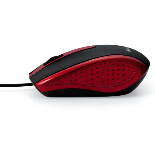 Mouse - Wired with USB Accessibility - Mac & PC Compatible - Red