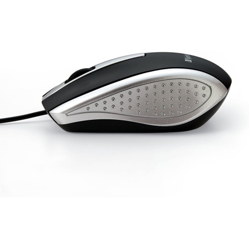 Mouse - Wired with USB Accessibility - Mac & PC Compatible - Silver