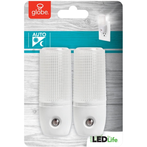 88018 Automatic Dusk to Dawn LED Night Light Set 2-Pack, White Finish, 5000 Kelvin
