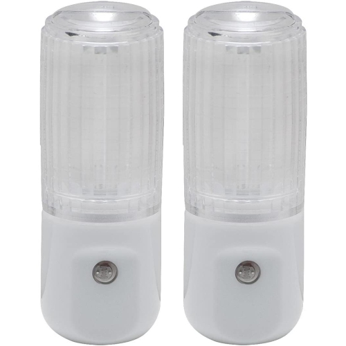 88018 Automatic Dusk to Dawn LED Night Light Set 2-Pack, White Finish, 5000 Kelvin