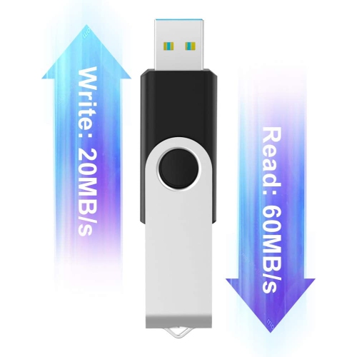 5 Pack 32GB USB 3.0 Flash Drives Swivel Thumb Drive Memory Stick Zip Drives JumpDrive (32G, 5pcs, 5 Mixed