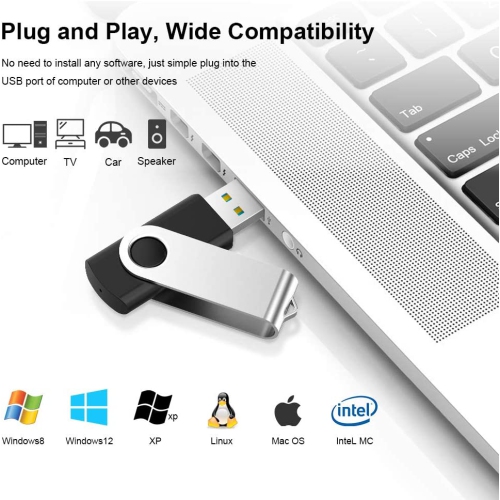 5 Pack 32GB USB 3.0 Flash Drives Swivel Thumb Drive Memory Stick Zip Drives JumpDrive (32G, 5pcs, 5 Mixed