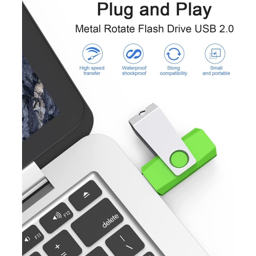 32GB USB Stick Flash Drive 5 Pack Memory Stick 2.0 Swivel Design Thumb Drive Jump Drive Pen Drive Bulk USB Key