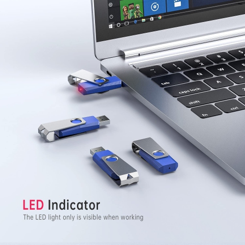 10 Pack 16GB USB Stick Flash Drives USB Key 16 GB USB2.0 Flash Drives Bulk Pack Memory Sticks Blue