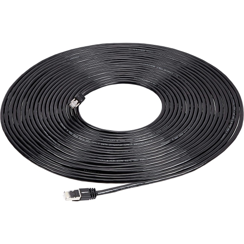 GENERIC  Cat 7 High-Speed Gigabit Ethernet Patch Internet Cable - Black, 50 Foot, 2-Pack