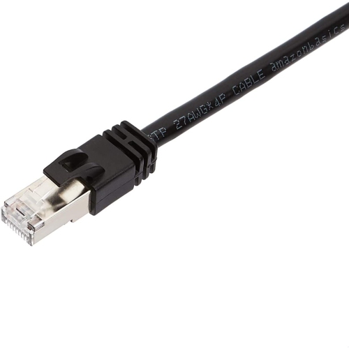 Cat 7 High-Speed Gigabit Ethernet Patch Internet Cable - Black, 50 Foot, 2-Pack