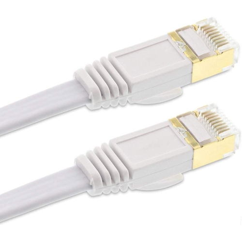 Câble Ethernet Cat7 15 m Cat 7 Plat RJ45 Haute Vitesse 10 Gigabit LAN  réseau Internet