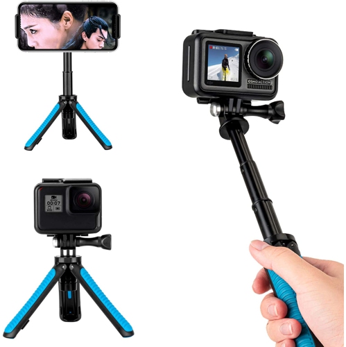 GENERIC  Exble Tripod Stand Mount Handheld Selfie Stick Telescopic Monopod Pole for Gopro Hero 9 8 7 6 5 4 3+