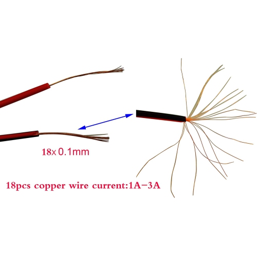 25CM DC Power Pigtail Cable, 12V 1-3A DC 5.5mm x 2.1mm Male Connectors AWG for CCTV Surveillance Security