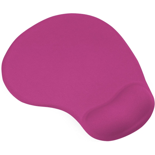 Hot Pink Mouse Mat Pad with Comfort Gel Wrist Rest Support for PC & Laptop