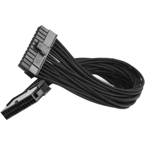 ATX 24 Pin Motherboard Power Supply Sleeved Cable, ATX PSU Extension Wire, 24 Pin Male to 24 Pin Female, 12