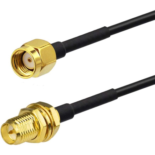 RP-SMA Male to RP-SMA Female Bulkhead Mount RG174 WiFi Antenna Extension Coaxial Cable 5m 16.5 feet for WiFi