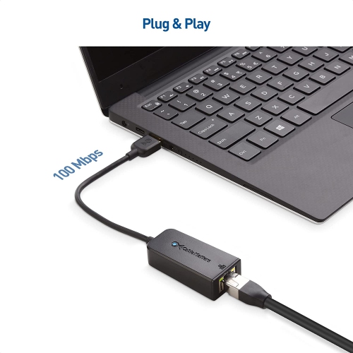 USB to Ethernet Adapter in Black