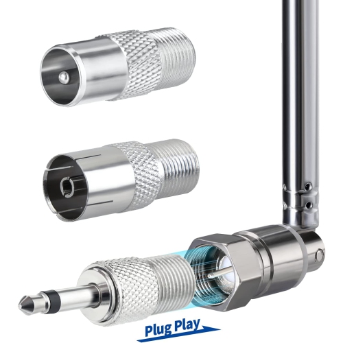 Antenne FM de 75 ohms pour récepteur AV stéréo maison Bluetooth avec radio HD d’intérieur Yamaha de Pioneer