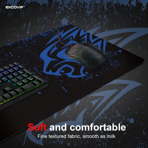 Blue Leopard Thick Smooth Extra Large XL Gaming Mousepad Mat Smooth Surface Non-Slip Rubber Mouse Pad with Designs