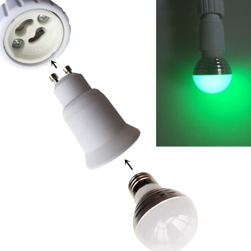 6pcs Bulb Holder GU10 to E27 Adapter Converter - GU10 to E26 LED Bulb Base Socket